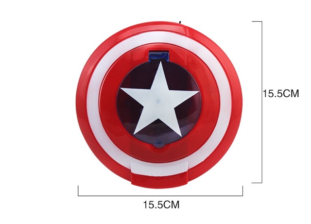 ❣️❣️ Đồ chơi Khiên Xoay Đèn & Bao Tay Bắn Thẻ Đội Trưởng Mỹ Captain America ❣️❣️ Size dành cho trẻ em