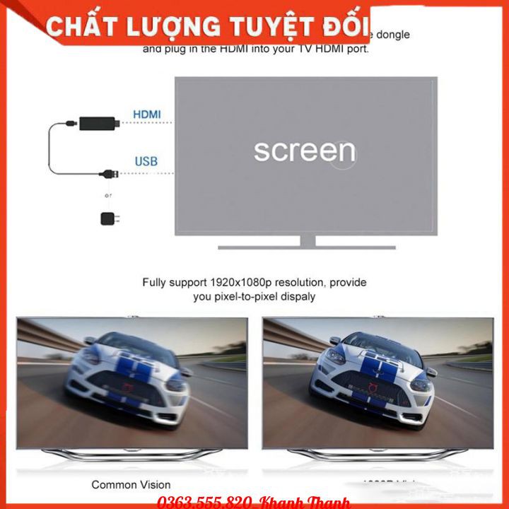 Anycast M4 Plus – HDMI không dây – Kết nối điện thoại với tivi - Tốc Độ Kết Nối Siêu Nhanh (Dùng cho android/IOS)