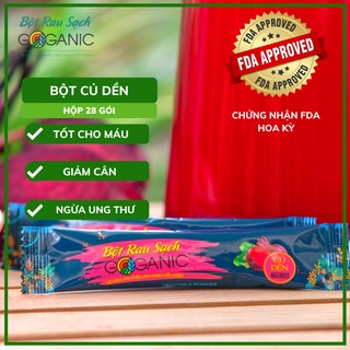 Bột Củ Dền Đỏ Goganic-Tạo Màu Thực Phẩm,Giảm Cân,Bổ Máu,Chống Lão Hóa,Nguyên Chất 100%,Hộp 28 gói(4g) Tiện Lợi
