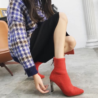 Boots da lộn gót nhọt