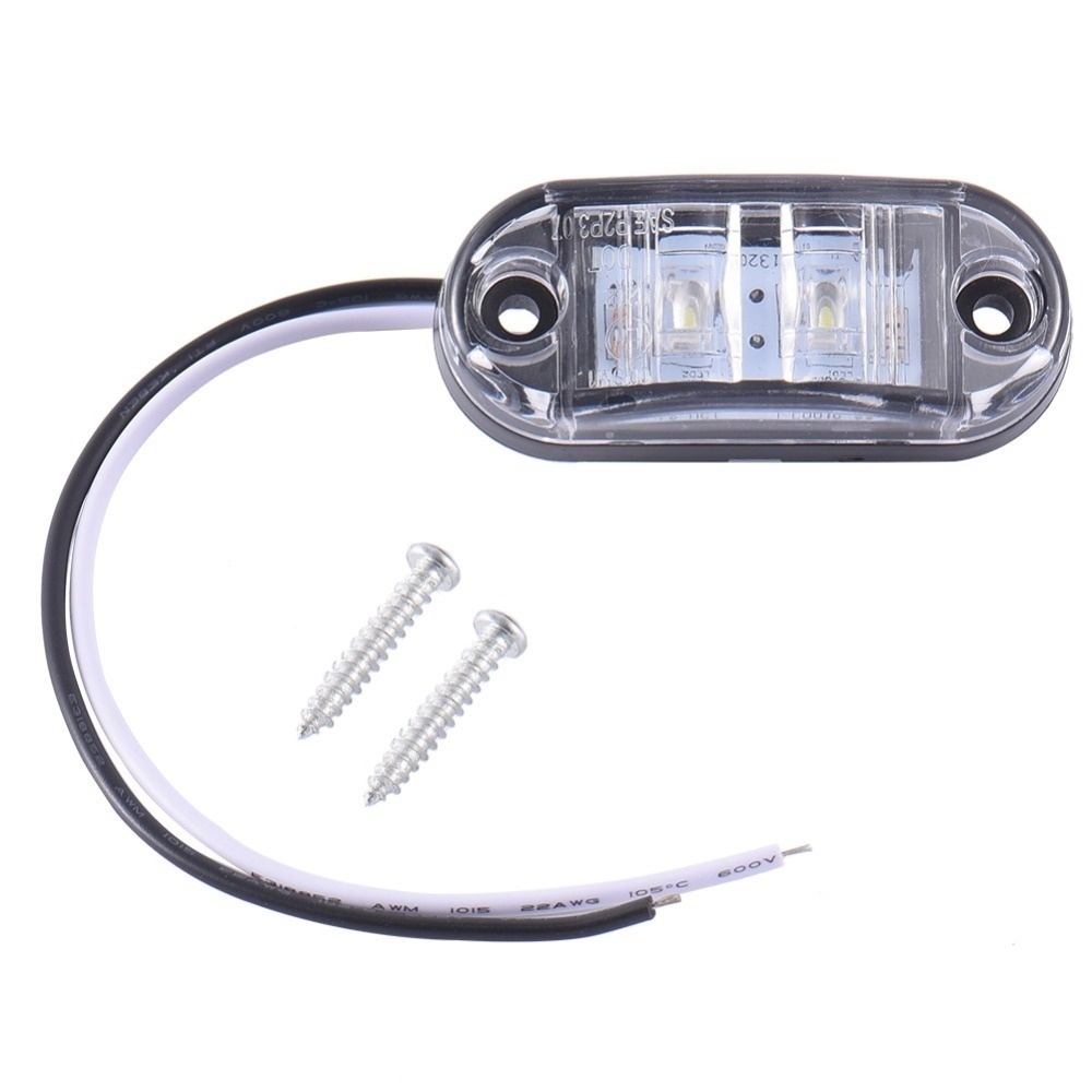 1 Đèn Xi Nhan Led Piranha 12 / 24v Bằng Abs Chống Thấm Nước Màu Trắng / Vàng Cho Xe Tải