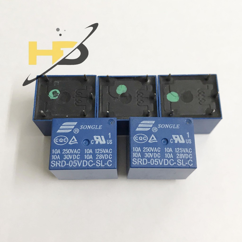 Relay 5 Chân 10A SRD-SL-C, Rơ Le SONGLE Các Loại 5V - 10V - 24V Chất Lượng