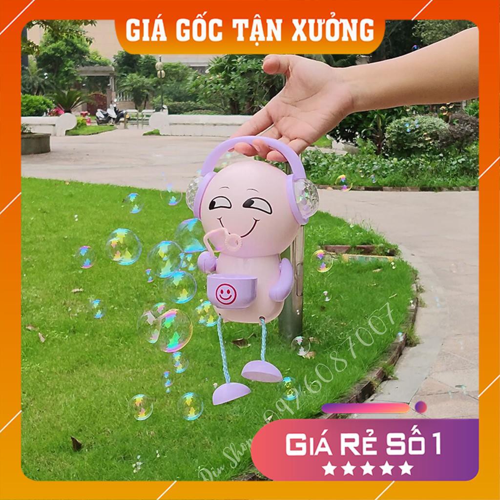 Máy Thổi Bong Bóng QUÀ TẶNG CHO BÉ Đồ Chơi Thông Minh Tự Động Thổi Bong Bóng Dùng Pin Phát Nhạc Dễ Thương