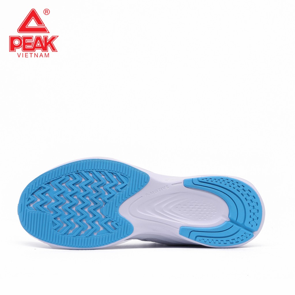 Giày Chạy Bộ Nam Peak E11307H Trắng Xanh