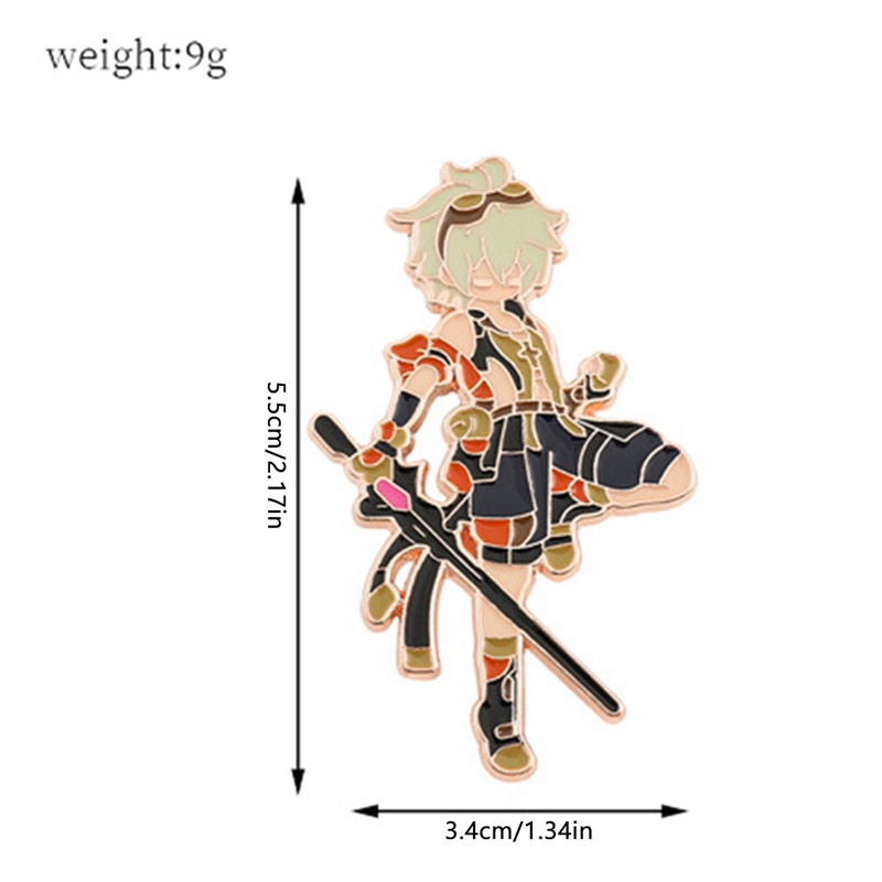 Huy Hiệu Cài Áo Kim Loại Hình Anime Genshin impact tmdbyx