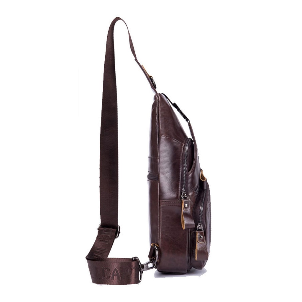 Túi đeo chéo nam da bò thật cao cấp mini phong cách thời trang trẻ dùng đi học đi chơi giá rẻ CS05