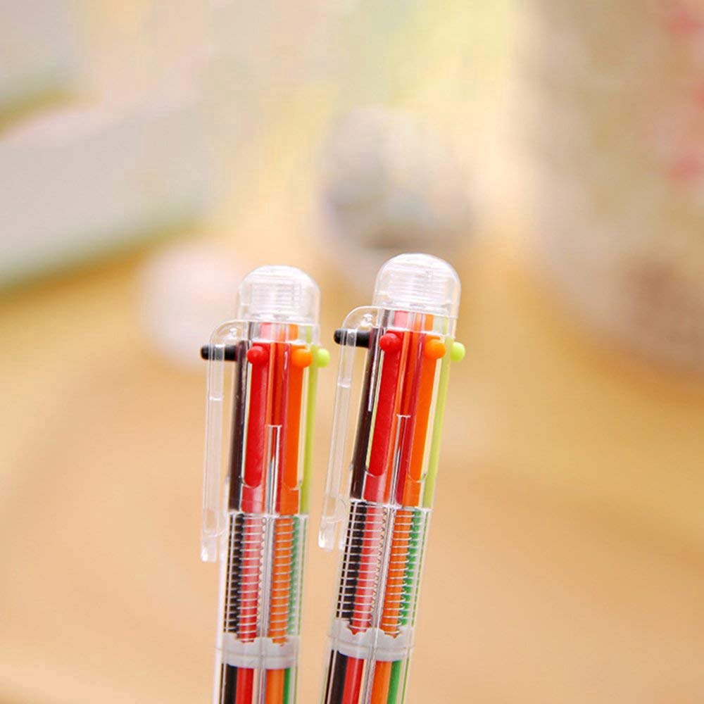Bút bi 6 trong 1 nhiều màu sắc độc lạ 0.5mm