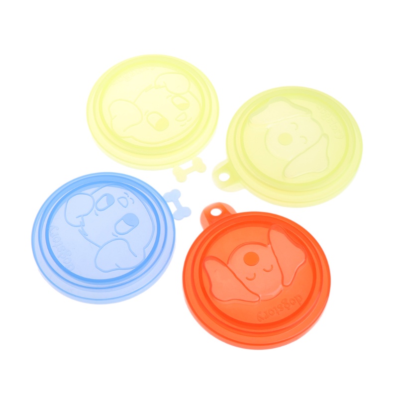 Nắp Đậy Lon Nước Bằng Thiếc Silicon Cho Thú Cưng Chó Mèo Màu Sắc Ngẫu Nhiên