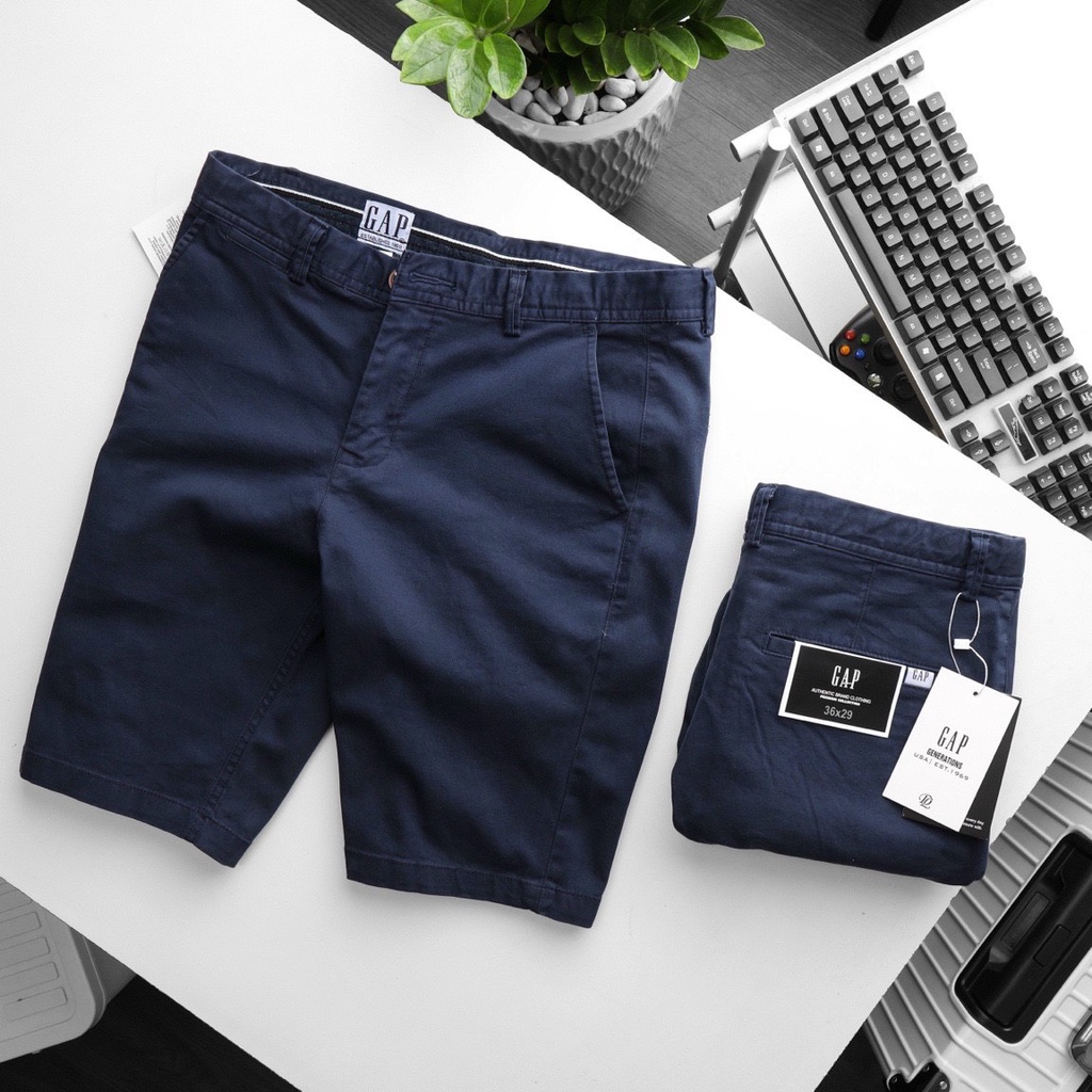 QUẦN SHORT KAKI XUấT DƯ TM 100% FULL TEM LOGO