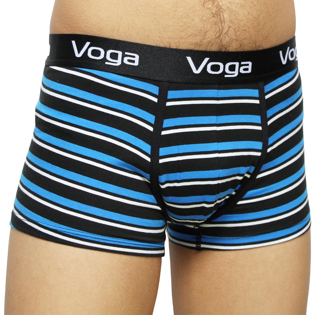 Combo 3 Quần lót nam kiểu boxer briefs ống ngắn Voga sọc thun cotton 100% thoáng mát, sành điệu