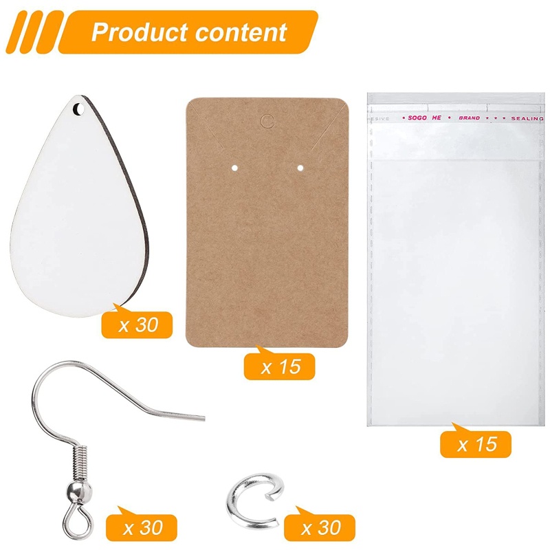 30 Mặt Dây Chuyền Hình Giọt Nước Bằng Gỗ Phong Cách Giáng Sinh