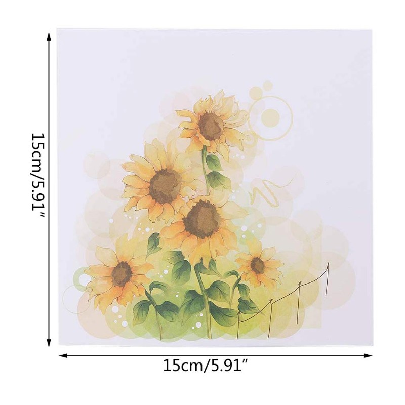 love* 3D Pop Up Sunflower Flower Greeting Card Christmas Birthday New Year Invitation