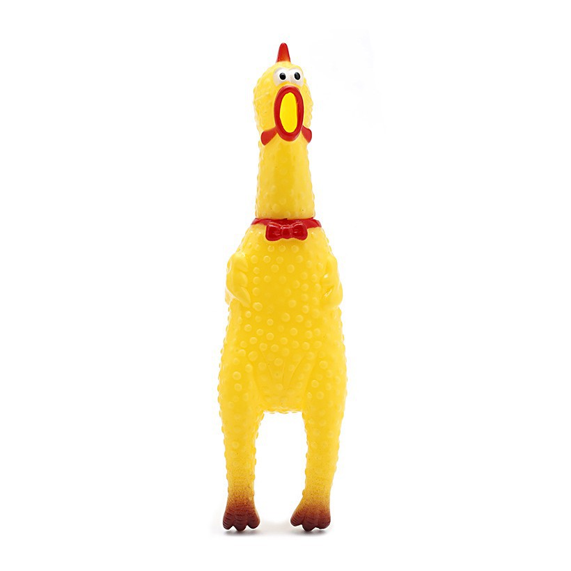 gà cao su màu vàng bóp kêu tít tít éc éc
