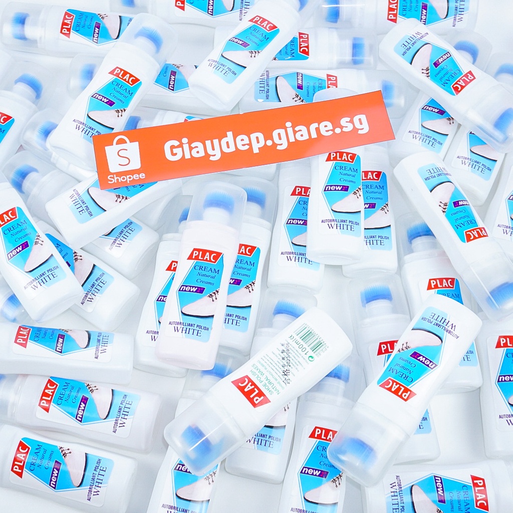 Chai tẩy trắng giày, vệ sinh giày dép túi xách PLAC - đầu bàn chải tiện dụng siêu sạch