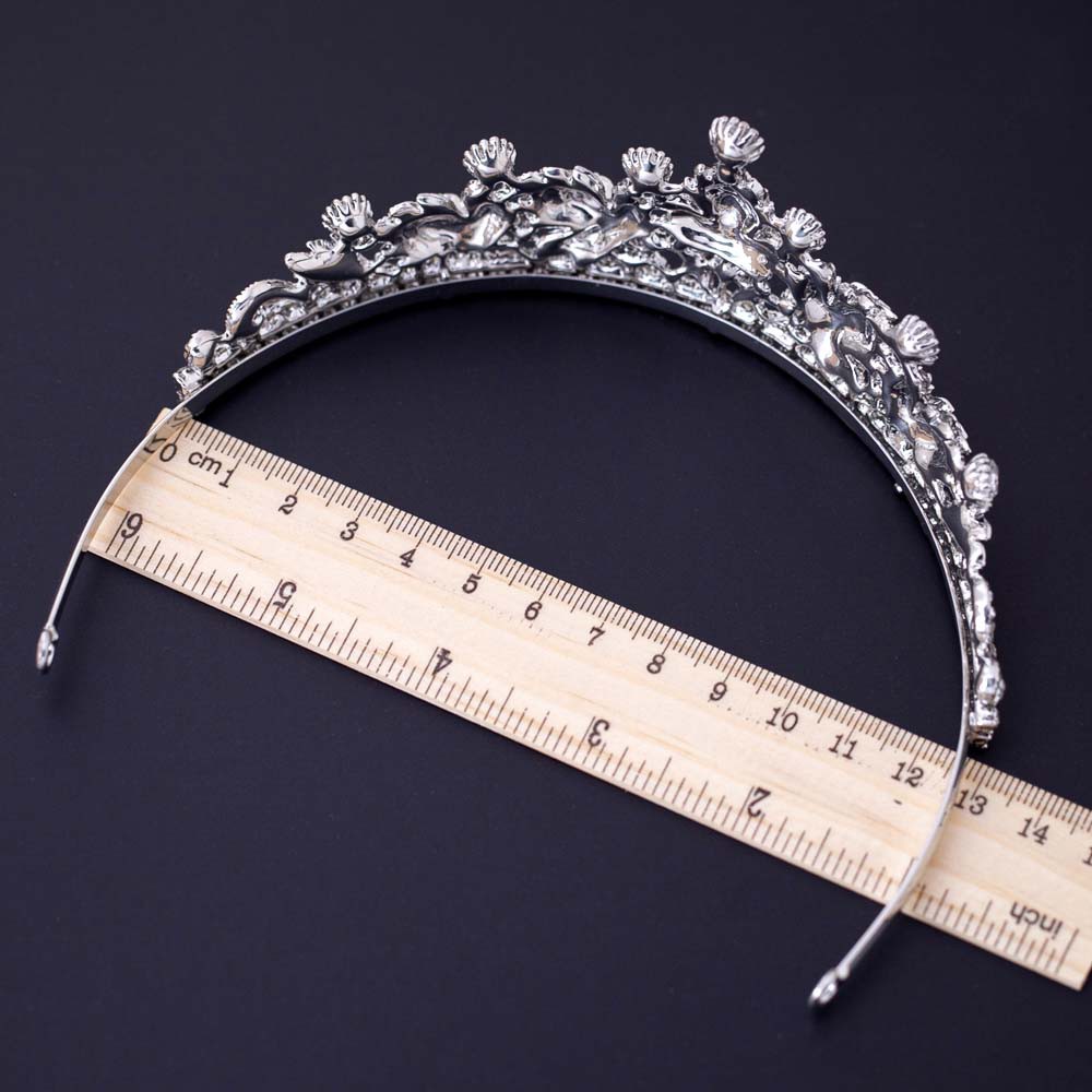 Cài tóc hình vương miện đính đá giả thời trang cho cô dâu