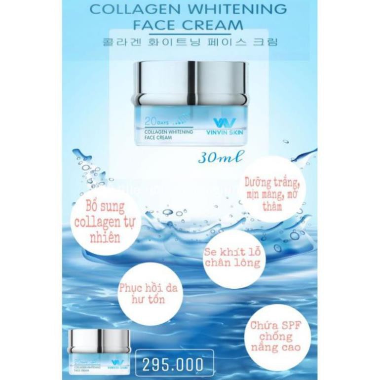 KEM FACE DƯỠNG TRẮNG PHỤC HỒI HƯ TỔN - COLLAGEN WHITENING FACE CREAM