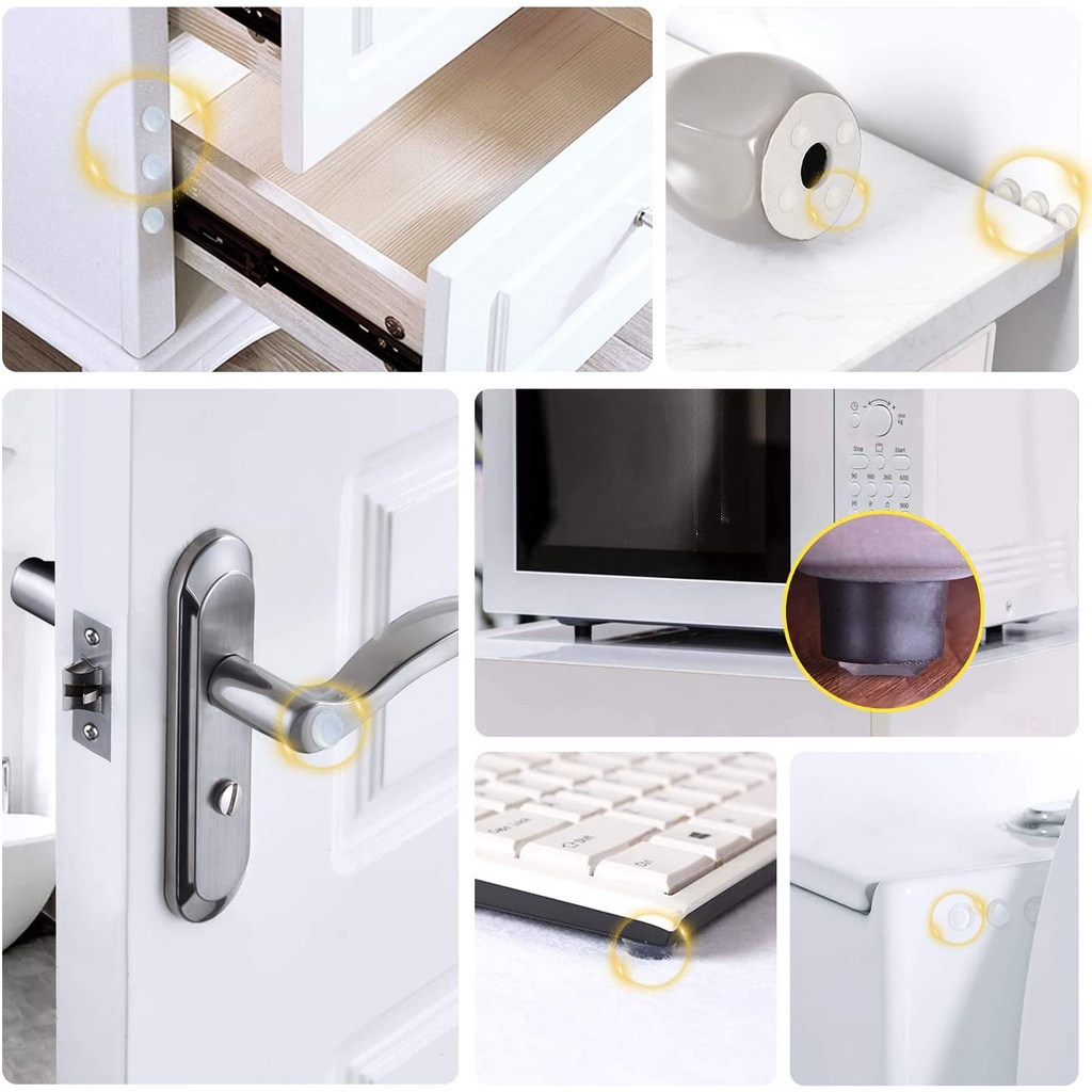 Bộ 50 Miếng Đệm Dán Chống Va Chạm Bảo Vệ Bề Mặt Nội Thất