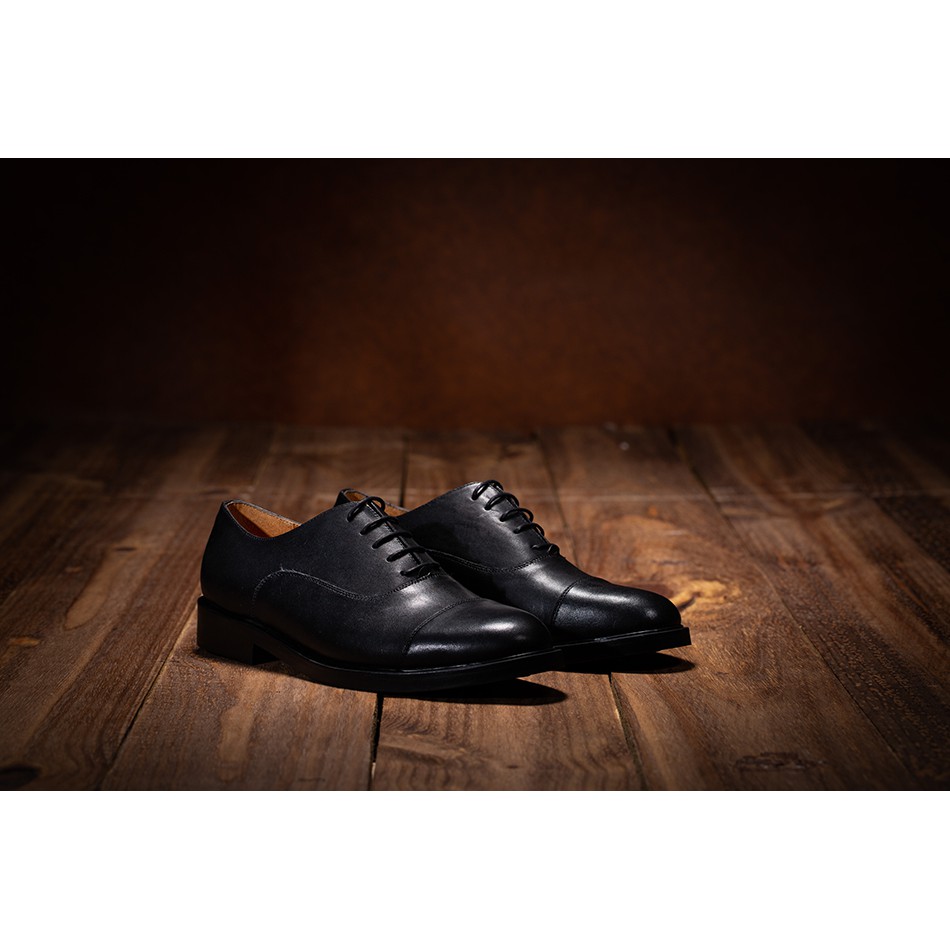 Giày Tây Oxford Captoe MAD Brown công sở nam da bò cao cấp thời trang phong cách hàn quốc