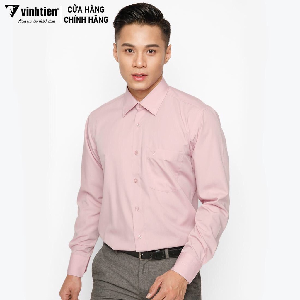 Áo Sơ Mi Dài Tay Màu Form Regular Vĩnh Tiến 369 - Nhiều Màu