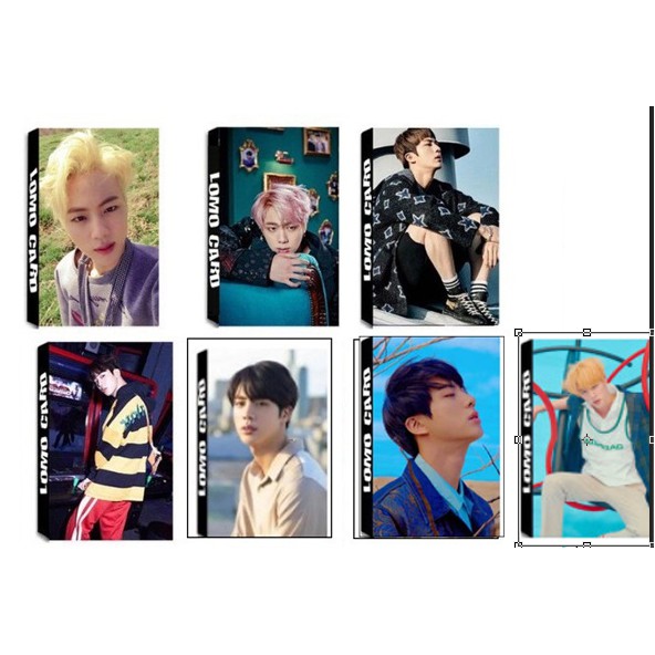 Lomo card lomo BTS jin bộ ảnh hộp 30 ảnh thẻ hình nhóm nhạc idol Hàn quốc