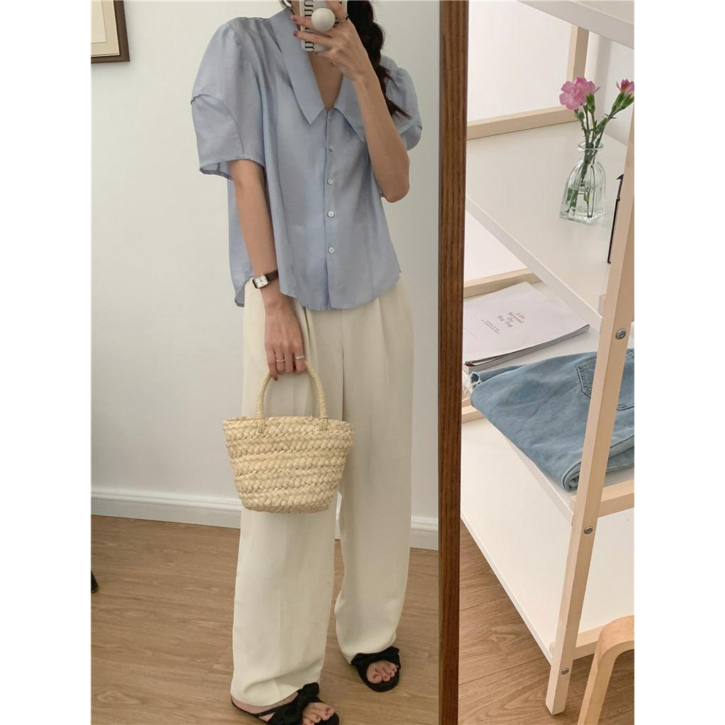 Áo Sơ Mi Ngắn Tay Thời Trang Công Sở Thanh Lịch Cho Nữ 51535