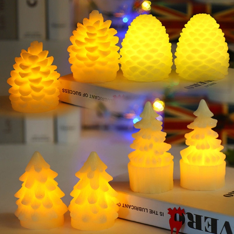 Bộ 2 Đèn LED Không Lửa Trang Trí Cây Thông Noel