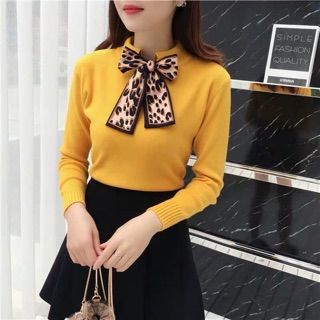 Bán sỉ Áo len dây nơ báo