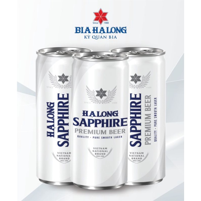 Bia hạ long sapphire premium thùng 24 lon x 330ml - ảnh sản phẩm 2