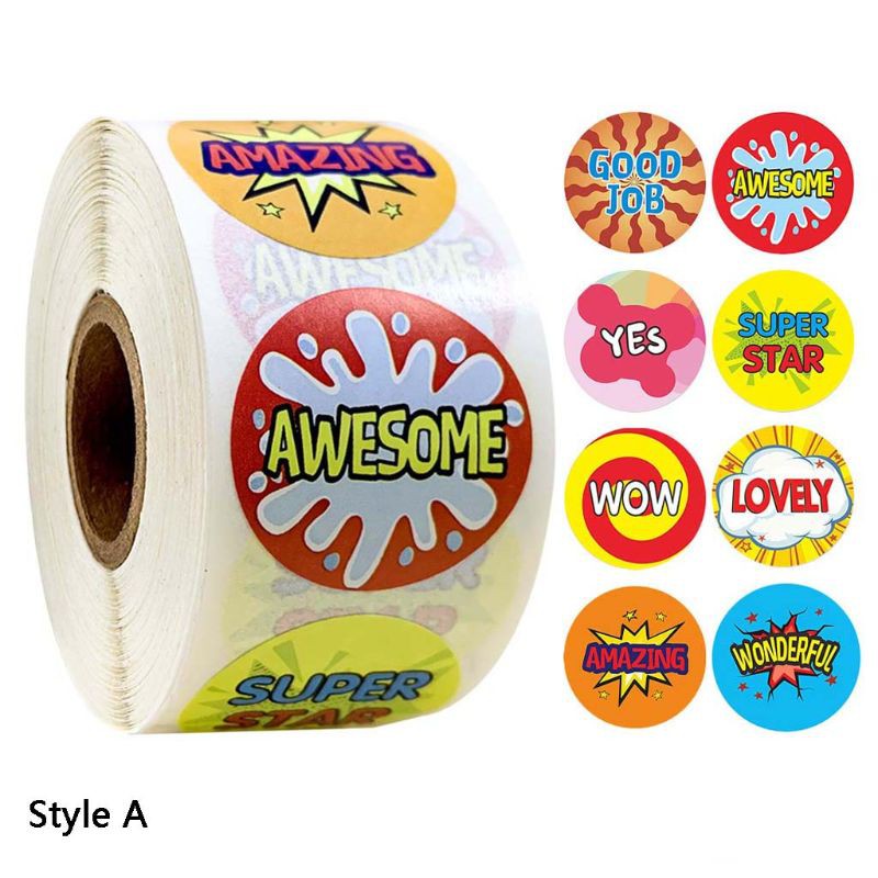 Cuộn 500 Sticker Dán Trang Trí Sổ Lưu Niệm
