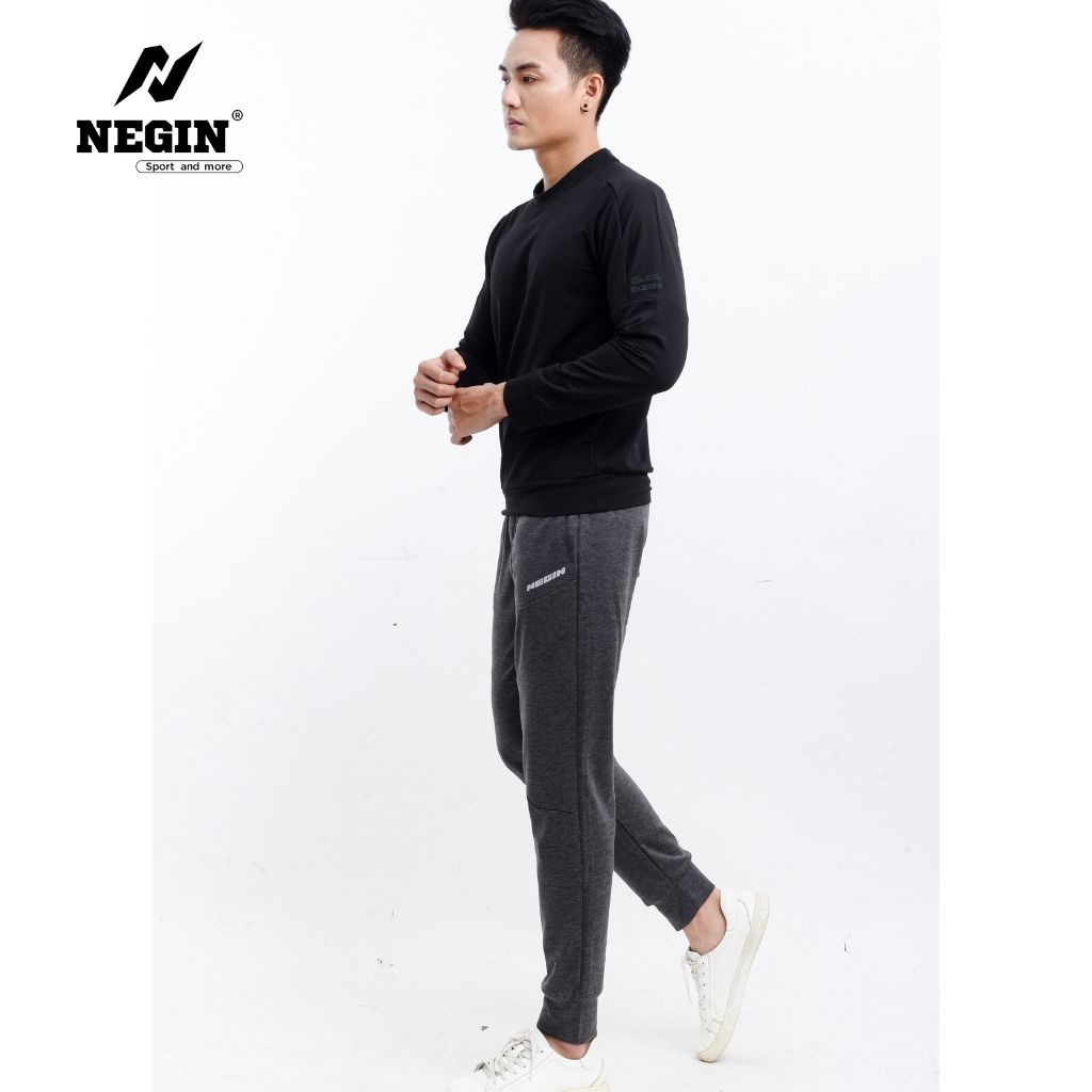 Quần Jogger Nam NEGIN Thiết Kế Ống Bo Cạp Chun Với Màu Sắc Trẻ Trung, Chất Vải Co Giãn Dày Dặn QMW_102