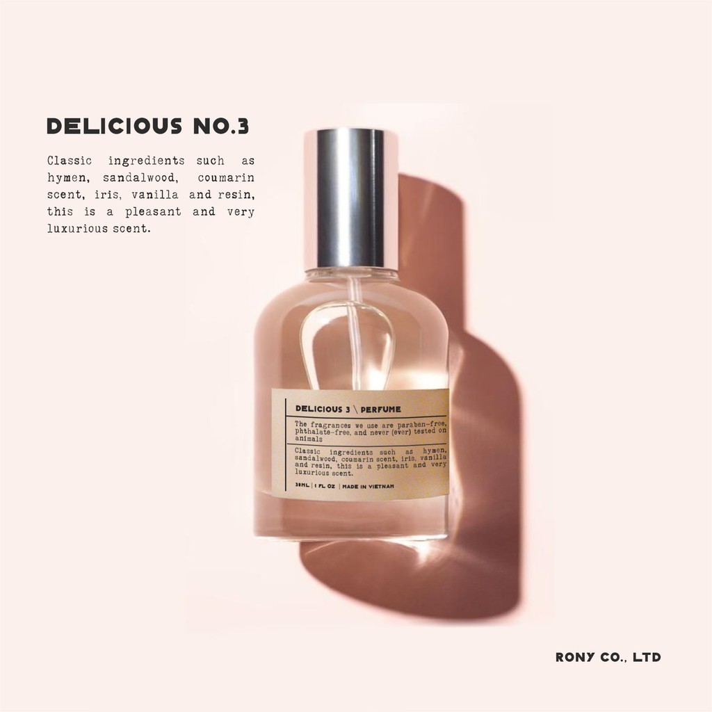 NƯỚC HOA CƠ THỂ - DELICIOUS No.3 ( eau de parfume) - Hương Phương Đông