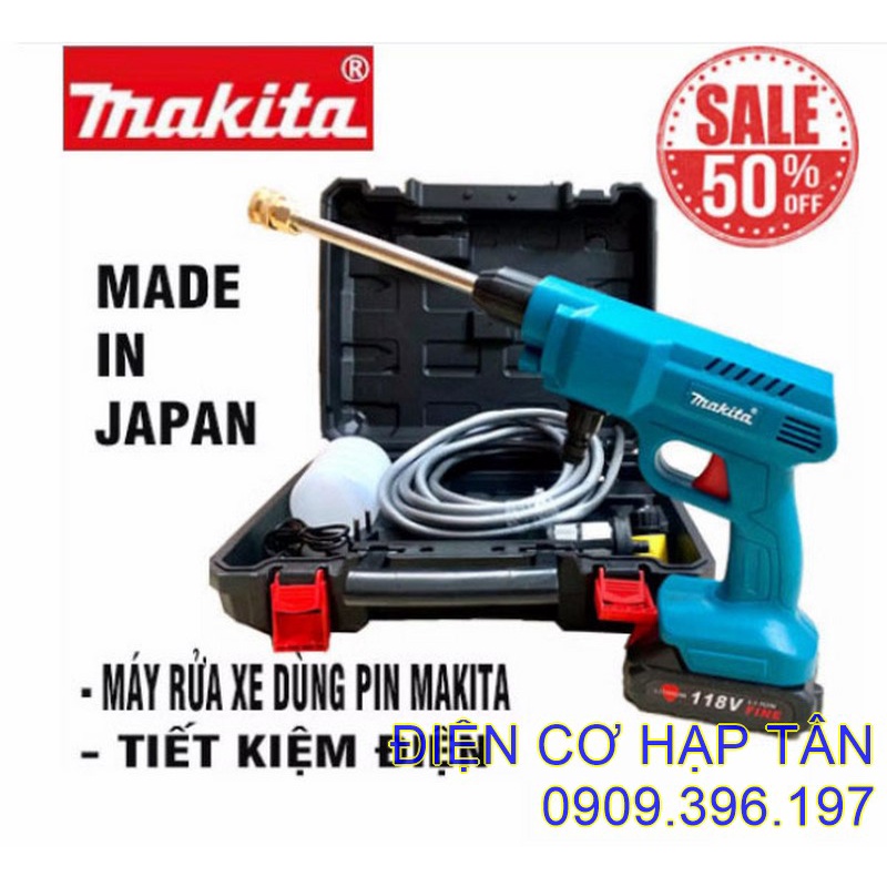 MÁY RỬA XE DÙNG PIN MAKITA 118V - MÁY RỬA XE GIA ĐÌNH - MÁY XỊT TƯỚI HOA