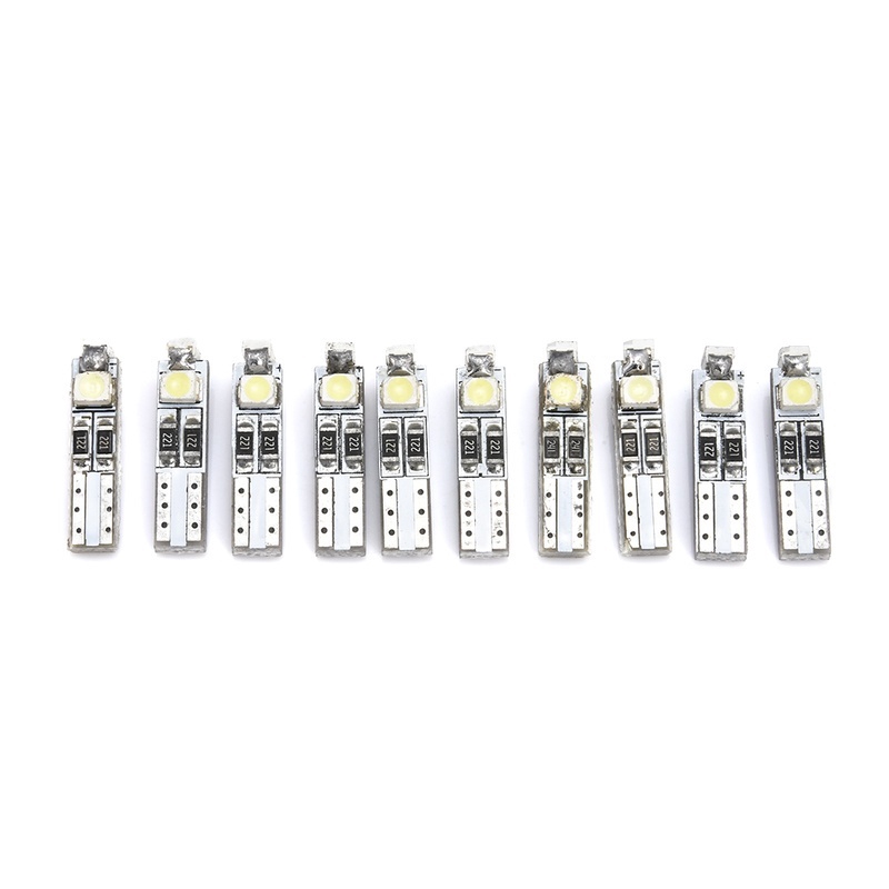 Set 10 Đèn Led 3 Bóng T5 Siêu Sáng Cho Xe Hơi