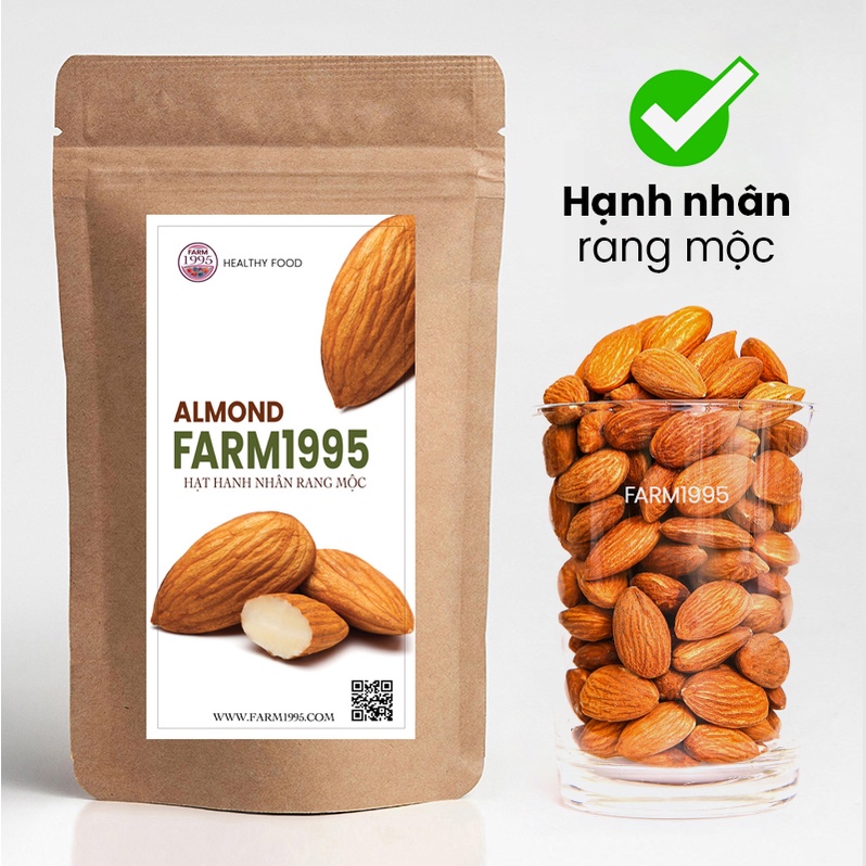 Combo Hạt hạnh nhân rang và Hạt bí xanh tách vỏ rang Farm 1995