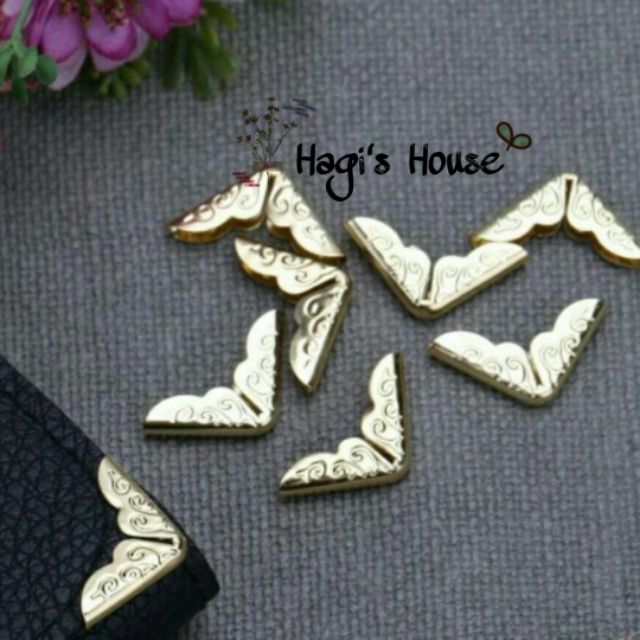 Bộ 4 cái bọc góc sổ 2 màu vàng và bạc