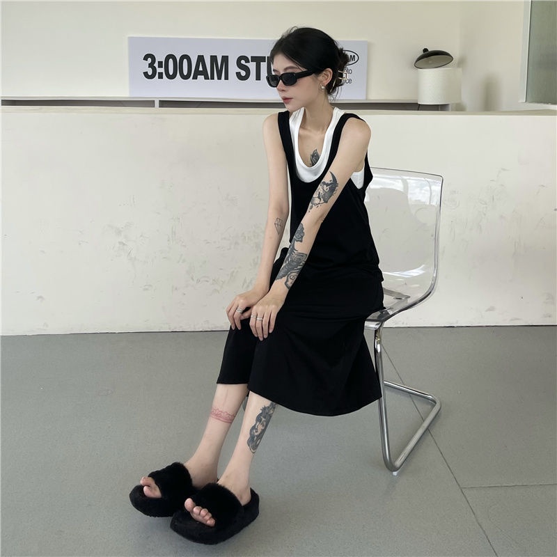 Set Đầm Hai Dây Và Áo Khoác Phong Cách Hàn Quốc Cổ Điển Cho Nữ