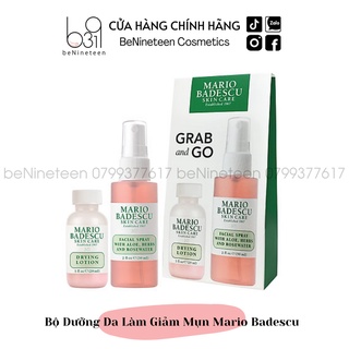 [Tách set] Bộ Dưỡng Da Làm Giảm Mụn Mario Badescu Grab and Go: Drying Lotion, Facial Spray