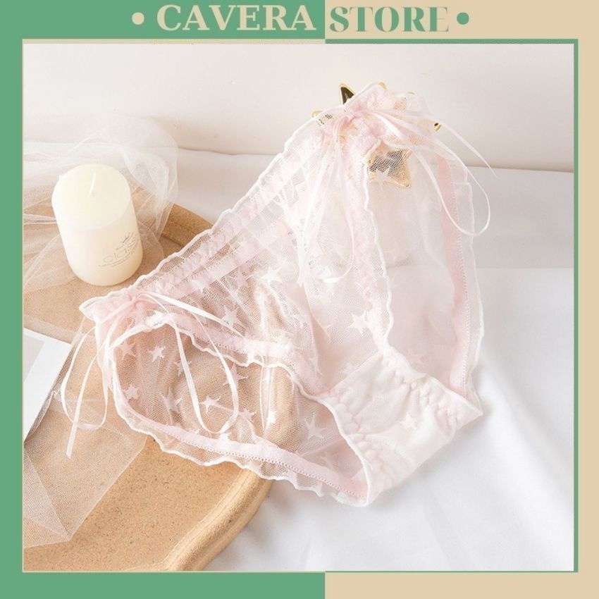 Quần lót nữ ren xuyên đấy quần chất cotton kháng khuẩn L518