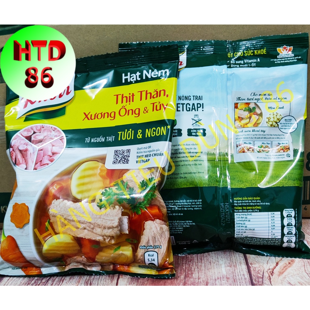 Hạt nêm thịt thăn, xương ống, tủy Knorr