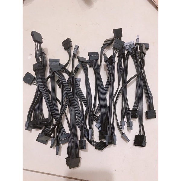 Dây Cáp Chia Nguồn 4Pin Từ 1 Ra 5 IDE SATA 15Pin Cấp Nguồn Cho Ổ Cứng HDD SSD Đào Chia Coin