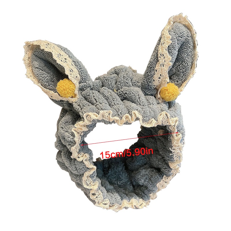 Băng Đô Ren Mềm Mại Hình Tai Thỏ Dành Cho Spa