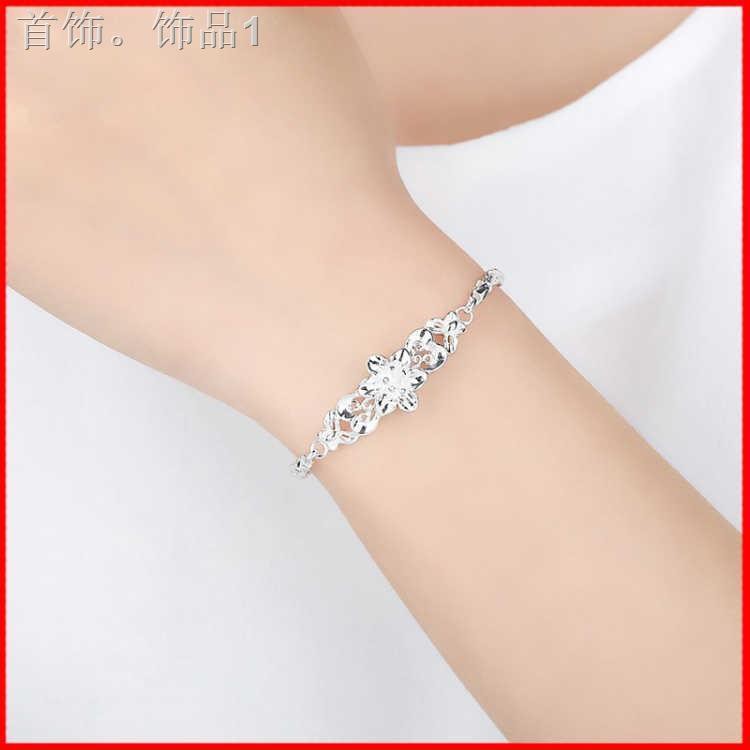 Vòng tay nữ mới lắc bạc 999 sterling đích thực 2017 Hàn Quốc đơn giản cá tính xu hướng thời trang