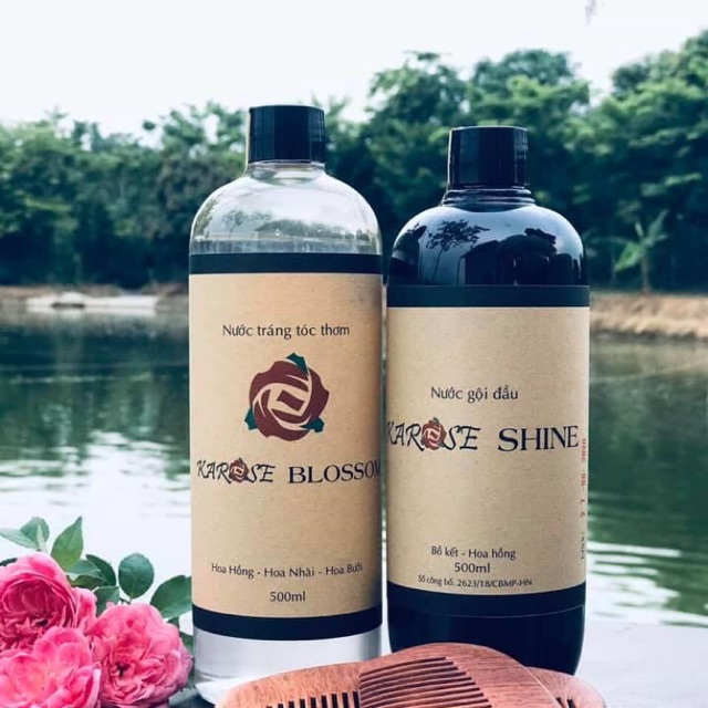 Cặp Gội + Tráng tóc thơm KAROSE  date mới