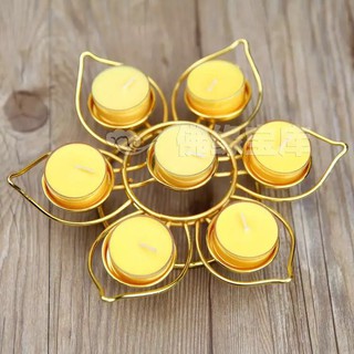 Đế nến hoa sen 7 ngọn hợp kim thấp