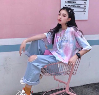 ☀️Áo Thun Loan Màu Stpeet Hồng