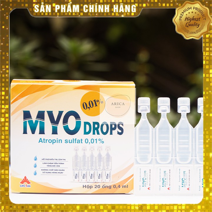 TÉP TRA MẮT VÔ TRÙNG MYODROPS CPC1HN Giải pháp kiểm soát độ cận - Hộp 20 ống, 1 ống 0,4ml