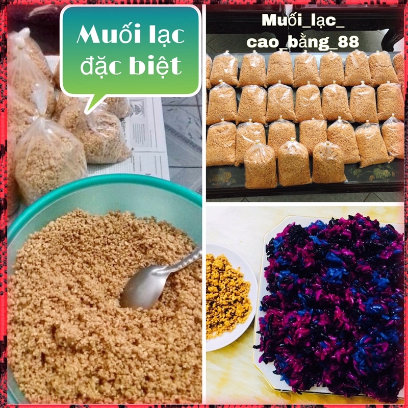 muối lạc đặc sản cao bằng 200g (thơm ngon, bùi ngọt )lạc đỏ+muối tinh