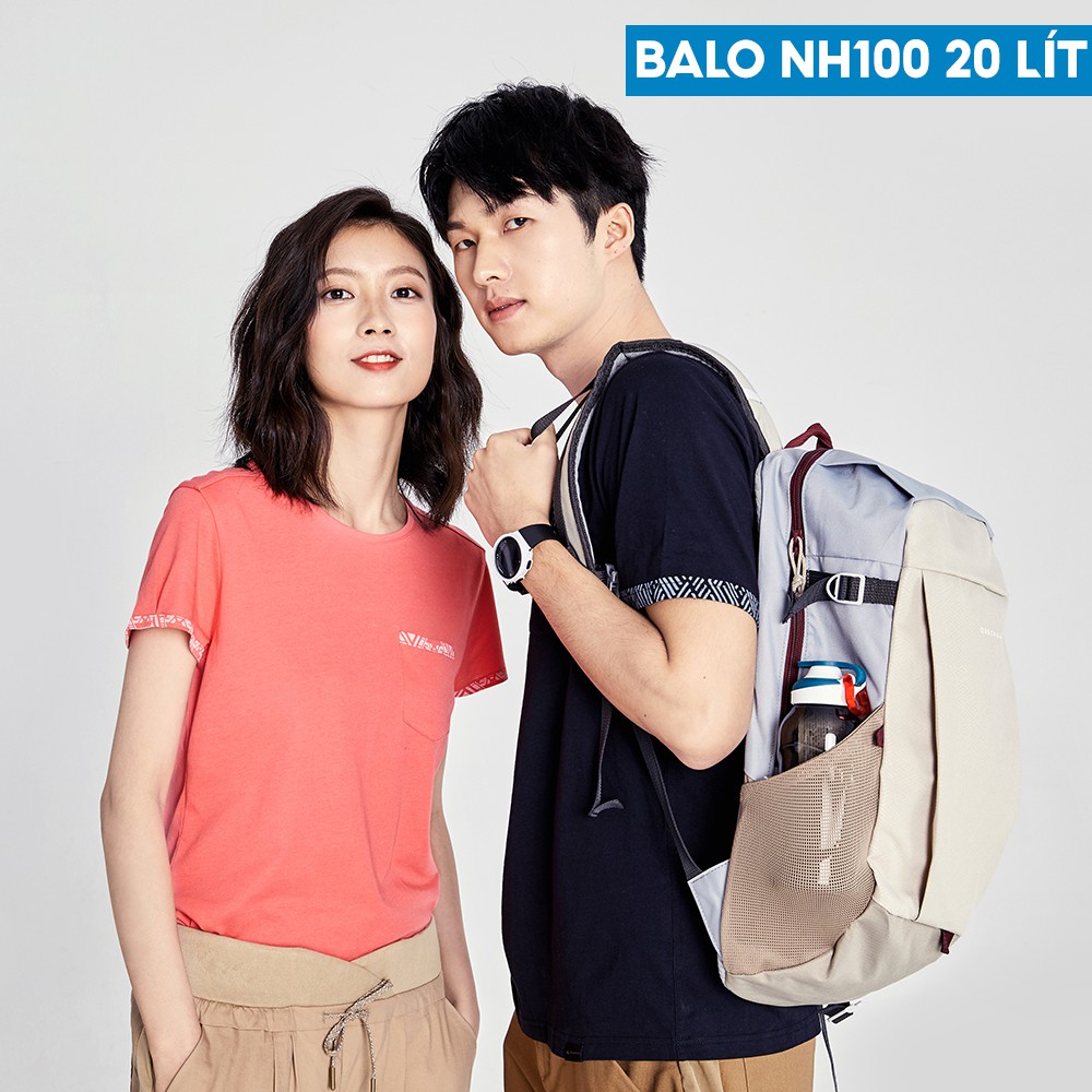 Balo Thể Thao Leo Núi Dã Ngoại QUECHUA NH100 20 Lít Tiện Dụng - Be