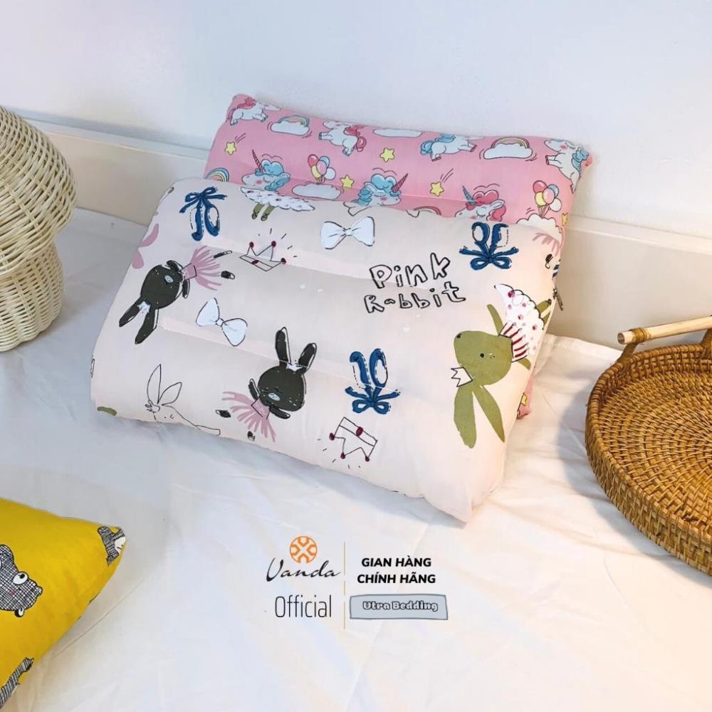 Gối đầu cho bé, gối massage VANDA họa tiết dễ thương nghộ nghĩnh thiết kế có rãnh thoáng khí