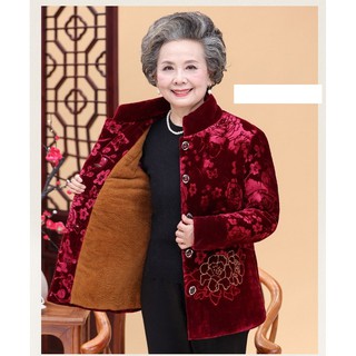 áo nhung ấm áp cho bà